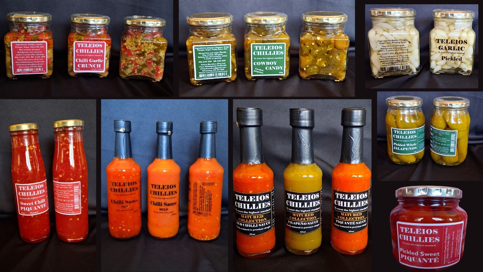 Teleios Chilli and Garlic Products